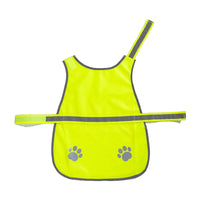 Gilet réfléchissant haute visibilité pour chien SAFYDOG™ jaune fluo, sur fond blanc