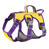 Harnais anti-traction confort coloris jaune - vue de profil