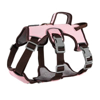 Harnais anti-traction confort coloris rose - vue de profil